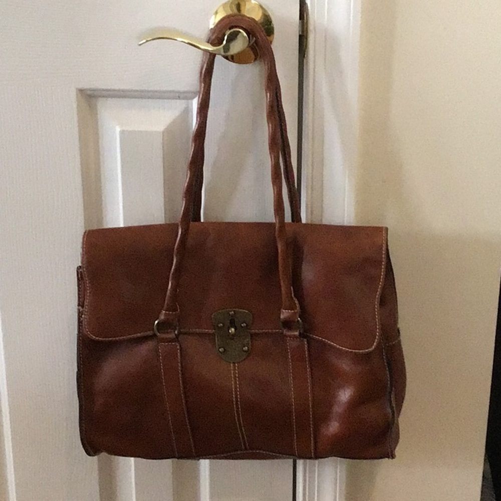 Patricia Nash Leather Satchel, GUC